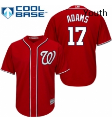 Youth Majestic Washington Nationals 17 Matt Adams Replica Red Alternate 1 Cool Base MLB Jersey Youth Majestic Washington Nationals 17 Matt Adams Replica Red Alternate 1 Cool Base MLB Jersey