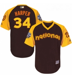 Youth Majestic Washington Nationals 34 Bryce Harper Authentic Brown 2016 All Star National League BP Cool Base MLB Jersey Youth Majestic Washington Nationals 34 Bryce Harper Authentic Brown 2016 All Star National League BP Cool Base MLB Jersey