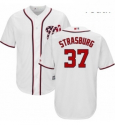 Youth Majestic Washington Nationals 37 Stephen Strasburg Replica White Home Cool Base MLB Jersey Youth Majestic Washington Nationals 37 Stephen Strasburg Replica White Home Cool Base MLB Jersey