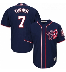 Youth Majestic Washington Nationals 7 Trea Turner Replica Navy Blue Alternate 2 Cool Base MLB Jersey Youth Majestic Washington Nationals 7 Trea Turner Replica Navy Blue Alternate 2 Cool Base MLB Jersey
