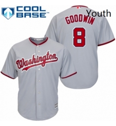 Youth Majestic Washington Nationals 8 Brian Goodwin Authentic Grey Road Cool Base MLB Jersey Youth Majestic Washington Nationals 8 Brian Goodwin Authentic Grey Road Cool Base MLB Jersey