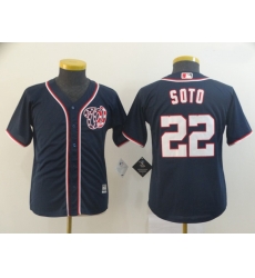 Youth Nationals 22 Juan Soto Navy Cool Base Jersey Youth Nationals 22 Juan Soto Navy Cool Base Jersey