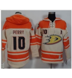 Anaheim Ducks #10 Corey Perry Cream Orange Sawyer Hooded Sweatshirt Stitched NHL Jersey Anaheim Ducks #10 Corey Perry Cream Orange Sawyer Hooded Sweatshirt Stitched NHL Jersey