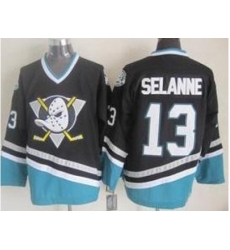 Anaheim Ducks 13 Teemu Selanne Black NHL Hockey Jersey Anaheim Ducks 13 Teemu Selanne Black NHL Hockey Jersey