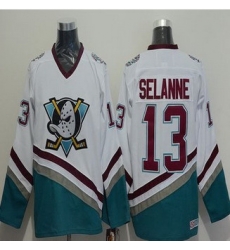 Anaheim Ducks #13 Teemu Selanne White CCM Throwback Stitched NHL Jersey Anaheim Ducks #13 Teemu Selanne White CCM Throwback Stitched NHL Jersey