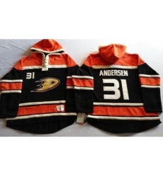 Anaheim Ducks 31 Frederik Andersen Black Sawyer Hooded Sweatshirt Stitched NHL Jersey Anaheim Ducks 31 Frederik Andersen Black Sawyer Hooded Sweatshirt Stitched NHL Jersey
