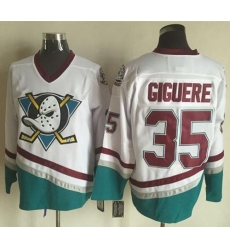 Ducks #35 Jean Sebastien Giguere White CCM Throwback Stitched NHL Jersey Ducks #35 Jean Sebastien Giguere White CCM Throwback Stitched NHL Jersey