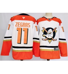 Men Anaheim Ducks 11 Trevor Zegras White Orange 2024 25 Stitched Jersey Men Anaheim Ducks 11 Trevor Zegras White Orange 2024 25 Stitched Jersey