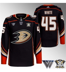 Men Anaheim Ducks 45 Colton White Black 30th Anniversary Stitched Jersey Men Anaheim Ducks 45 Colton White Black 30th Anniversary Stitched Jersey