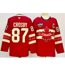 Men Canada 87 Sidney Crosby Red 2025 4 Nations Face Off Premium With C Patch Stitched Jersey Men Canada 87 Sidney Crosby Red 2025 4 Nations Face Off Premium With C Patch Stitched Jersey
