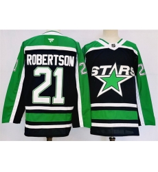 Men Dallas Stars 21 Jason Robertson Black 2024 25 Reverse Retro Stitched Jersey Men Dallas Stars 21 Jason Robertson Black 2024 25 Reverse Retro Stitched Jersey
