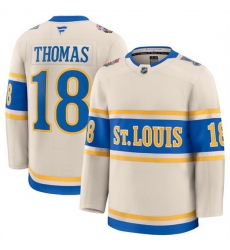 Men St Louis Blues 18 Robert Thomas Cream 2024 25 Winter Classic Stitched Hockey Jersey Men St Louis Blues 18 Robert Thomas Cream 2024 25 Winter Classic Stitched Hockey Jersey