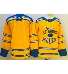 Men St Louis Blues Blank Yellow 2022 23 Reverse Retro Stitched Jersey Men St Louis Blues Blank Yellow 2022 23 Reverse Retro Stitched Jersey