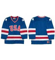 Men USA Hockey Custom Blue 1980 Miracle On Ice Stitched Hockey Jersey Men USA Hockey Custom Blue 1980 Miracle On Ice Stitched Hockey Jersey