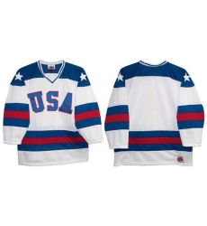 Men USA Hockey Custom White 1980 Miracle On Ice Stitched Ersey Men USA Hockey Custom White 1980 Miracle On Ice Stitched Ersey