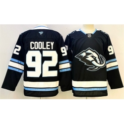 Men Utah Mammoth 92 Logan Cooley Navy 2025 Stitched Jersey