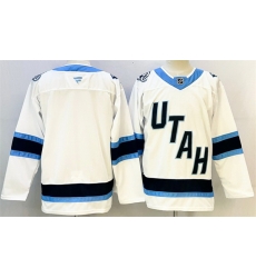 Men Utah Mammoth Blank White Stitched Jersey Men Utah Mammoth Blank White Stitched Jersey