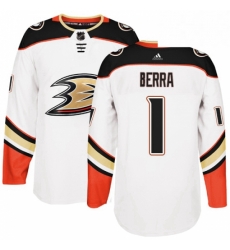 Mens Adidas Anaheim Ducks 1 Reto Berra Authentic White Away NHL Jersey Mens Adidas Anaheim Ducks 1 Reto Berra Authentic White Away NHL Jersey