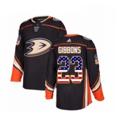 Mens Adidas Anaheim Ducks 23 Brian Gibbons Authentic Black USA Flag Fashion NHL Jersey Mens Adidas Anaheim Ducks 23 Brian Gibbons Authentic Black USA Flag Fashion NHL Jersey