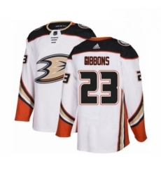Mens Adidas Anaheim Ducks 23 Brian Gibbons Authentic White Away NHL Jersey Mens Adidas Anaheim Ducks 23 Brian Gibbons Authentic White Away NHL Jersey