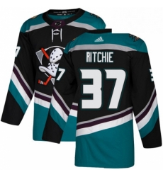 Mens Adidas Anaheim Ducks 37 Nick Ritchie Authentic Black Teal Third NHL Jersey Mens Adidas Anaheim Ducks 37 Nick Ritchie Authentic Black Teal Third NHL Jersey