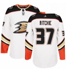 Mens Adidas Anaheim Ducks 37 Nick Ritchie Authentic White Away NHL Jersey Mens Adidas Anaheim Ducks 37 Nick Ritchie Authentic White Away NHL Jersey