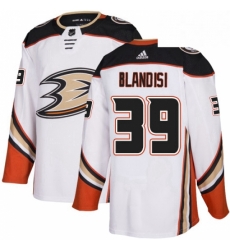 Mens Adidas Anaheim Ducks 39 Joseph Blandisi Authentic White Away NHL Jersey Mens Adidas Anaheim Ducks 39 Joseph Blandisi Authentic White Away NHL Jersey