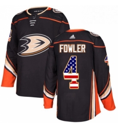 Mens Adidas Anaheim Ducks 4 Cam Fowler Authentic Black USA Flag Fashion NHL Jersey Mens Adidas Anaheim Ducks 4 Cam Fowler Authentic Black USA Flag Fashion NHL Jersey