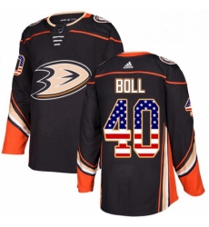 Mens Adidas Anaheim Ducks 40 Jared Boll Authentic Black USA Flag Fashion NHL Jersey Mens Adidas Anaheim Ducks 40 Jared Boll Authentic Black USA Flag Fashion NHL Jersey
