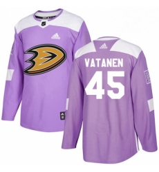Mens Adidas Anaheim Ducks 45 Sami Vatanen Authentic Purple Fights Cancer Practice NHL Jersey Mens Adidas Anaheim Ducks 45 Sami Vatanen Authentic Purple Fights Cancer Practice NHL Jersey