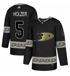Mens Adidas Anaheim Ducks 5 Korbinian Holzer Premier Black Team Logo Fashion NHL Jersey Mens Adidas Anaheim Ducks 5 Korbinian Holzer Premier Black Team Logo Fashion NHL Jersey