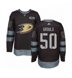 Mens Adidas Anaheim Ducks 50 Benoit Olivier Groulx Authentic Black 1917 2017 100th Anniversary NHL Jersey Mens Adidas Anaheim Ducks 50 Benoit Olivier Groulx Authentic Black 1917 2017 100th Anniversary NHL Jersey