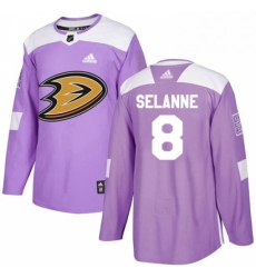 Mens Adidas Anaheim Ducks 8 Teemu Selanne Authentic Purple Fights Cancer Practice NHL Jersey Mens Adidas Anaheim Ducks 8 Teemu Selanne Authentic Purple Fights Cancer Practice NHL Jersey