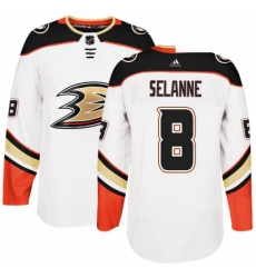 Mens Adidas Anaheim Ducks 8 Teemu Selanne Authentic White Away NHL Jersey Mens Adidas Anaheim Ducks 8 Teemu Selanne Authentic White Away NHL Jersey