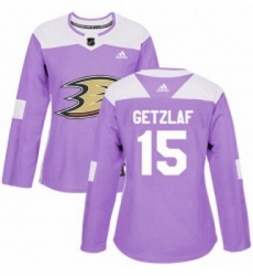 Womens Adidas Anaheim Ducks 15 Ryan Getzlaf Authentic Purple Fights Cancer Practice NHL Jersey Womens Adidas Anaheim Ducks 15 Ryan Getzlaf Authentic Purple Fights Cancer Practice NHL Jersey