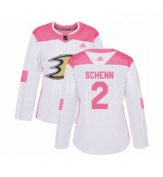 Womens Adidas Anaheim Ducks 2 Luke Schenn Authentic White Pink Fashion NHL Jersey Womens Adidas Anaheim Ducks 2 Luke Schenn Authentic White Pink Fashion NHL Jersey