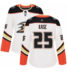 Womens Adidas Anaheim Ducks 25 Ondrej Kase Authentic White Away NHL Jersey Womens Adidas Anaheim Ducks 25 Ondrej Kase Authentic White Away NHL Jersey