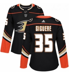 Womens Adidas Anaheim Ducks 35 Jean Sebastien Giguere Premier Black Home NHL Jersey Womens Adidas Anaheim Ducks 35 Jean Sebastien Giguere Premier Black Home NHL Jersey