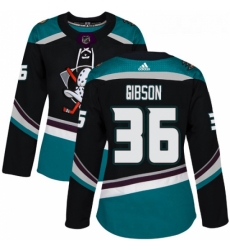 Womens Adidas Anaheim Ducks 36 John Gibson Authentic Black Teal Third NHL Jersey Womens Adidas Anaheim Ducks 36 John Gibson Authentic Black Teal Third NHL Jersey