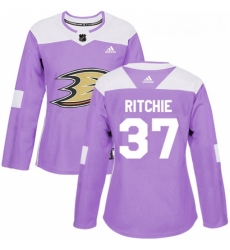 Womens Adidas Anaheim Ducks 37 Nick Ritchie Authentic Purple Fights Cancer Practice NHL Jersey Womens Adidas Anaheim Ducks 37 Nick Ritchie Authentic Purple Fights Cancer Practice NHL Jersey