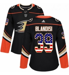 Womens Adidas Anaheim Ducks 39 Joseph Blandisi Authentic Black USA Flag Fashion NHL Jersey Womens Adidas Anaheim Ducks 39 Joseph Blandisi Authentic Black USA Flag Fashion NHL Jersey