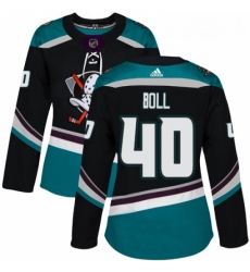 Womens Adidas Anaheim Ducks 40 Jared Boll Authentic Black Teal Third NHL Jersey Womens Adidas Anaheim Ducks 40 Jared Boll Authentic Black Teal Third NHL Jersey