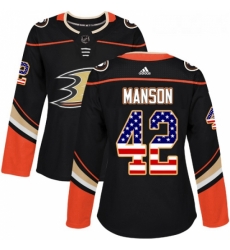 Womens Adidas Anaheim Ducks 42 Josh Manson Authentic Black USA Flag Fashion NHL Jersey Womens Adidas Anaheim Ducks 42 Josh Manson Authentic Black USA Flag Fashion NHL Jersey