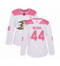 Womens Adidas Anaheim Ducks 44 Jaycob Megna Authentic White Pink Fashion NHL Jersey Womens Adidas Anaheim Ducks 44 Jaycob Megna Authentic White Pink Fashion NHL Jersey