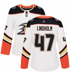 Womens Adidas Anaheim Ducks 47 Hampus Lindholm Authentic White Away NHL Jersey Womens Adidas Anaheim Ducks 47 Hampus Lindholm Authentic White Away NHL Jersey