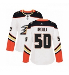 Womens Adidas Anaheim Ducks 50 Benoit Olivier Groulx Authentic White Away NHL Jersey Womens Adidas Anaheim Ducks 50 Benoit Olivier Groulx Authentic White Away NHL Jersey