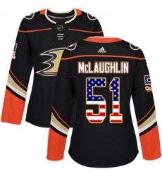 Womens Adidas Anaheim Ducks 51 Blake McLaughlin Authentic Black USA Flag Fashion NHL Jersey Womens Adidas Anaheim Ducks 51 Blake McLaughlin Authentic Black USA Flag Fashion NHL Jersey