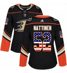 Womens Adidas Anaheim Ducks 52 Julius Nattinen Authentic Black USA Flag Fashion NHL Jersey Womens Adidas Anaheim Ducks 52 Julius Nattinen Authentic Black USA Flag Fashion NHL Jersey