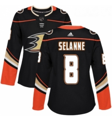 Womens Adidas Anaheim Ducks 8 Teemu Selanne Authentic Black Home NHL Jersey Womens Adidas Anaheim Ducks 8 Teemu Selanne Authentic Black Home NHL Jersey