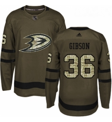 Youth Adidas Anaheim Ducks 36 John Gibson Premier Green Salute to Service NHL Jersey Youth Adidas Anaheim Ducks 36 John Gibson Premier Green Salute to Service NHL Jersey
